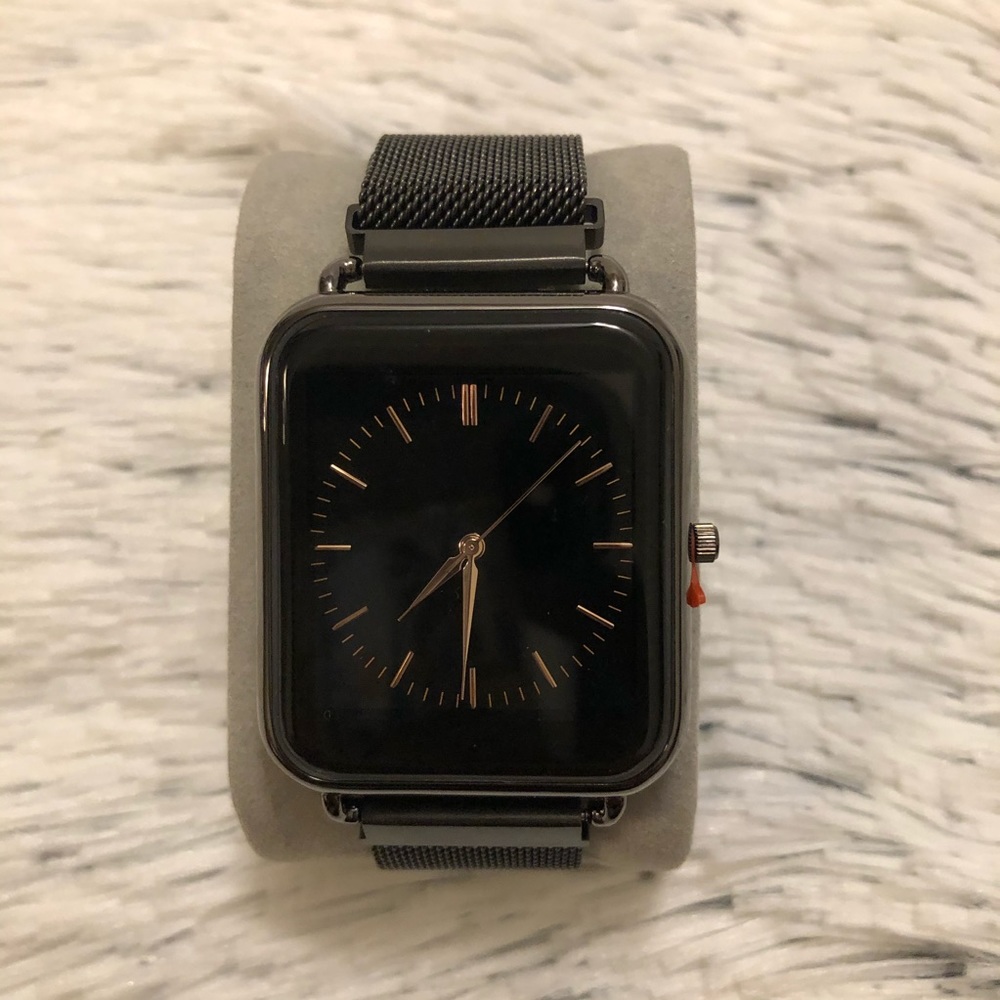 Japanese movement Square analog watch 42 mm